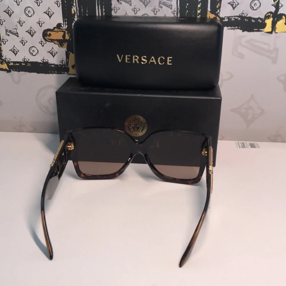 NEW AUTHENTIC Versace Tortoise Shell Sunglasses VE4402 8788 - Picture 9 of 16